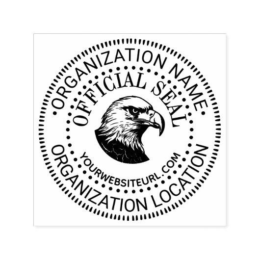 Eagle HD Generic Custom Officiële Seal Naam Loc UR Zelfinktende Stempel (Design)