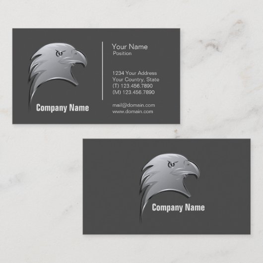 Eagle Head - Carte de visite professionnel (Devant / Derrière)