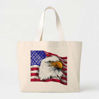 Eagle Head met vlag canvas tas