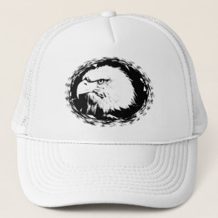 Eagle Head Pop Art Modern Elegant Sjabloon Trucker Pet