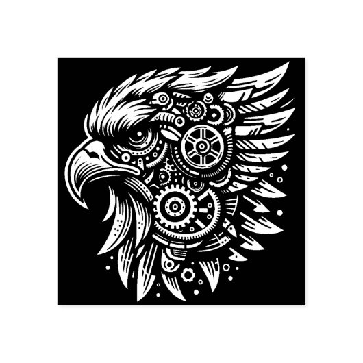 Eagle Head Rubber Stamp Rubberstempel (Afrduk)