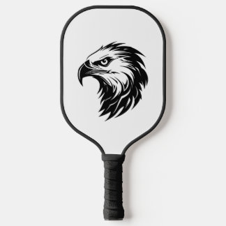 Eagle hoofd vogel van prooi silhouet pickleball paddle