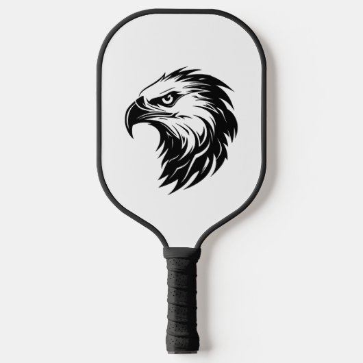 Eagle hoofd vogel van prooi silhouet pickleball paddle (Voorkant)
