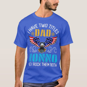 Eagle Ik heb twee titels Papa en Nonno en ik rock T-shirt