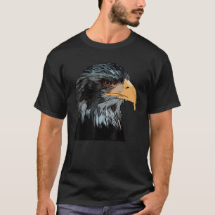 Eagle imprint american bird retro motial t-shirt