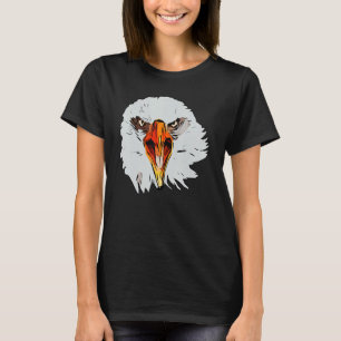 Eagle imprint american bird retro motial t-shirt
