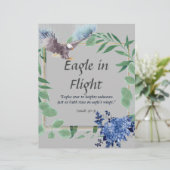 Eagle in Flight Poem, gepersonaliseerd papier Brie (Staand voorkant)