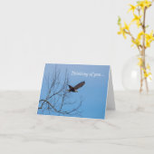 Eagle in vlucht denking van uw Kaart (Gele Bloem)