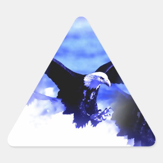 Eagle in vlucht driehoek sticker (Voorkant)