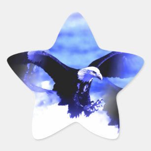 Eagle in vlucht ster sticker