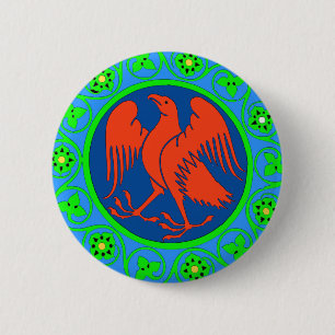 Eagle, Italiaans Ronde Button 5,7 Cm