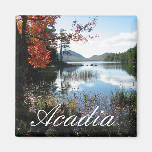 Eagle Lake, Herfst, Acadia National Park, Maine Magneet