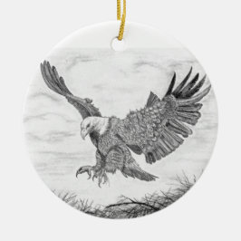Eagle Landing Keramisch Ornament