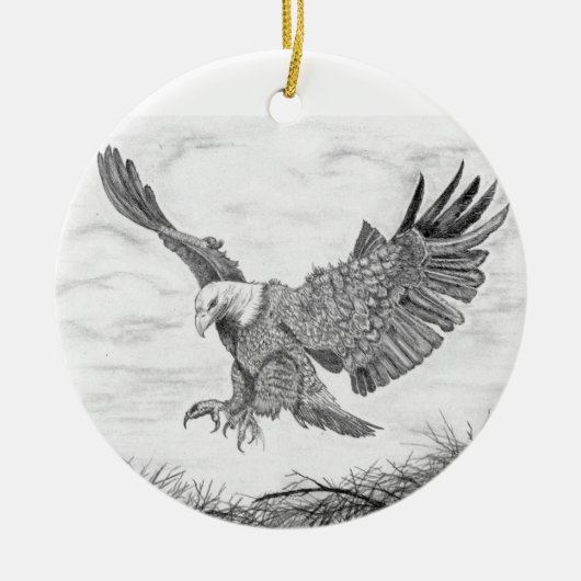 Eagle Landing Keramisch Ornament (Voorkant)