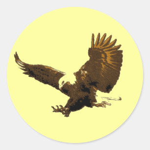 Eagle Landing Ronde Sticker