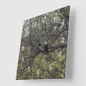 Eagle Lookout Horloge murale peinte (Angle)