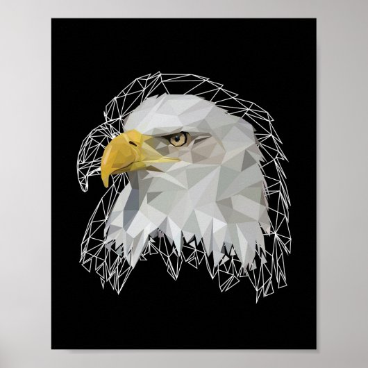 Eagle Lowpoly Poster (Voorkant)