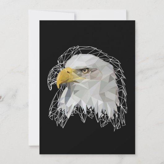 Eagle Lowpoly Save The Date (Voorkant)