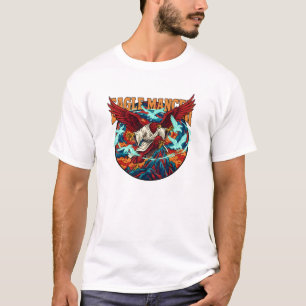 Eagle Mancer Tovenaar Fantasie Mystieke Vogel Kuns T-shirt