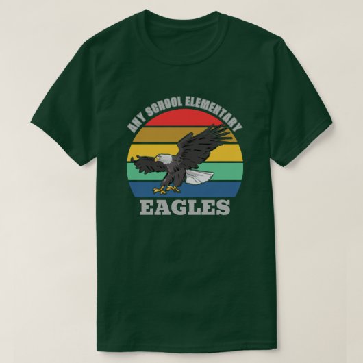 Eagle Mascot School Personnalisable T-shirt Modèle (Design devant)