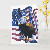 Eagle met Amerikaanse vlag Kaart (Gele Bloem)