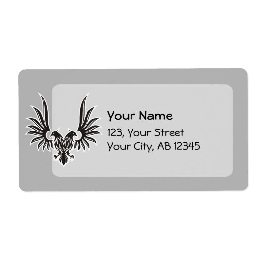 Eagle met twee kop etiket (Voorkant)