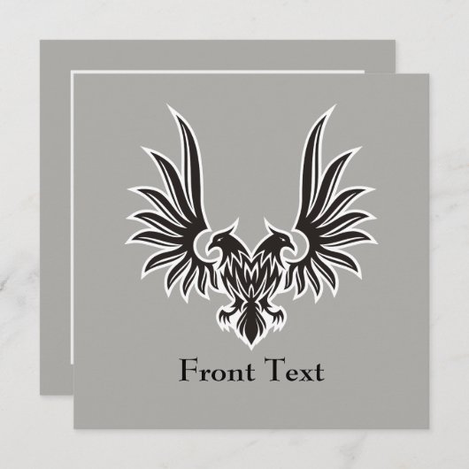 Eagle met twee kop kaart (Voorkant / Achterkant)