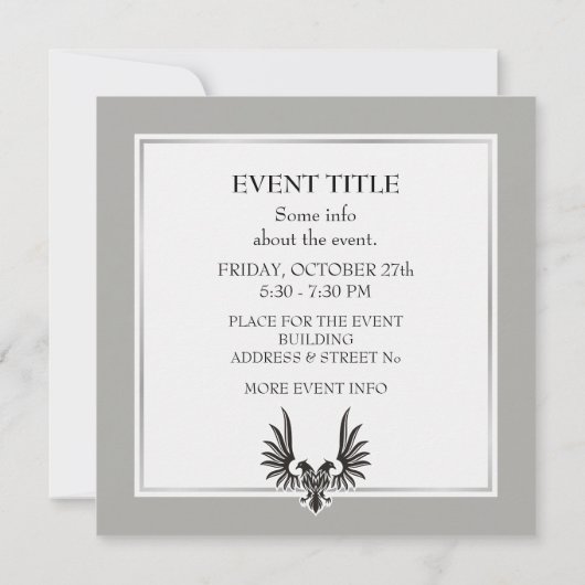 Eagle met twee kop kaart (Achterkant)