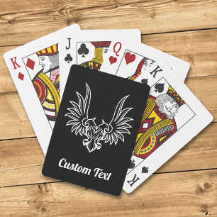 Eagle met twee koppen die kaarten afspelen