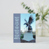Eagle Militaire Tribute Briefkaart (Staand voorkant)