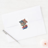 Eagle-modus geactiveerd vierkante sticker (Envelop)