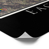 Eagle Mountain Lake Texas Satellite Poster Map (Coin)