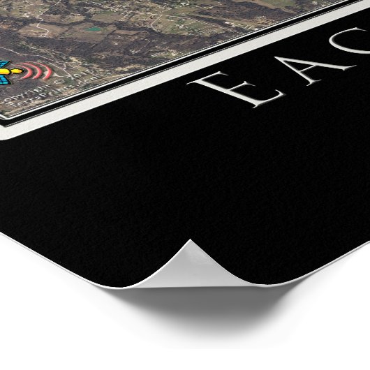 Eagle Mountain Lake Texas Satellite Poster Map (Coin)