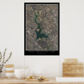 Eagle Mountain Lake Texas Satellite Poster Map (Cuisine)