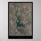 Eagle Mountain Lake Texas Satellite Poster Map (Devant)