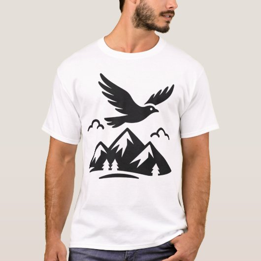 Eagle Mountain Nature Graphic T-Shirt (Devant)