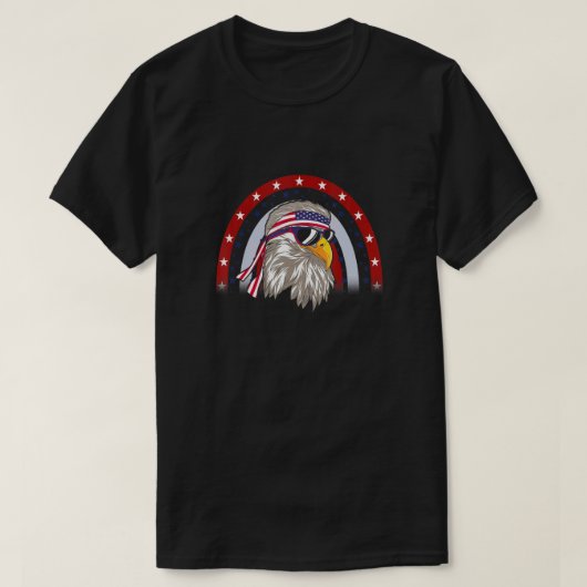 Eagle Mullet 4 juli Amerikaanse vlag Merica T-shirt (Design voorkant)