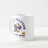Eagle Nation Voetbal Mascotte Ontwerp Koffiemok (Voorkant links)
