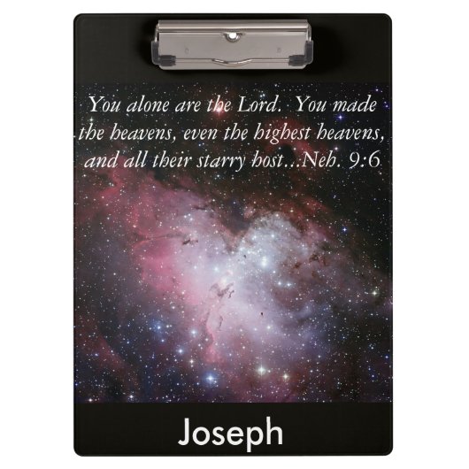 Eagle Nebula Bijbel Verse Gepersonaliseerd Klembor Klembord (Voorkant)