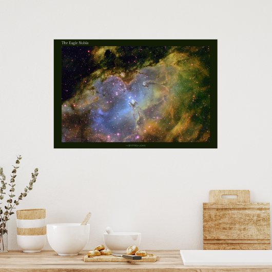 Eagle Nebula een ver Uitzicht Poster (Keuken)