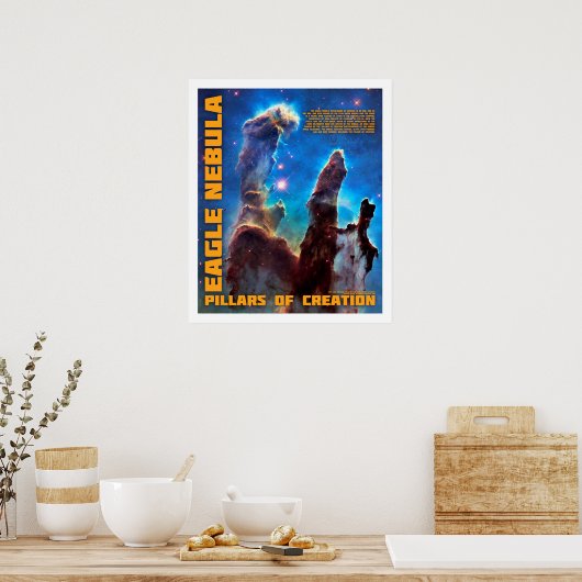 Eagle Nebula - Pillars of Creation Poster (Keuken)