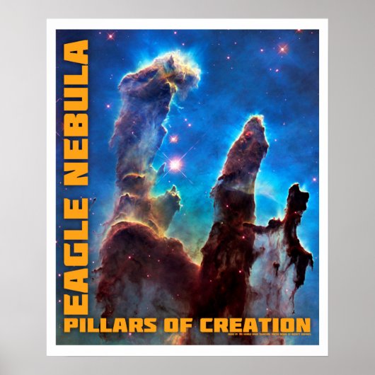 Eagle Nebula Pillars of Creation Poster (Voorkant)