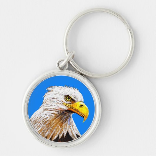 Eagle on Blue Sleutelhanger (Voorkant)
