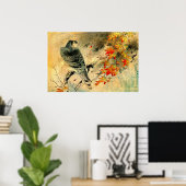 Eagle on Maple Branch 1884 Poster (Thuiskantoor)