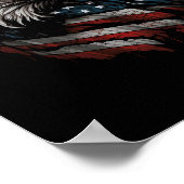 Eagle ontwerp met Amerikaanse vlag Poster (Hoek)