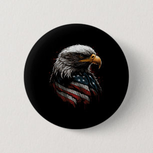 Eagle ontwerp met Amerikaanse vlag Ronde Button 5,7 Cm