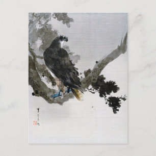 Eagle op de Pine Tree Branch, Watanabe Seitei Briefkaart