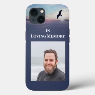 Eagle over bergen Blue Photo in Loving Memory iPhone 13 Hoesje