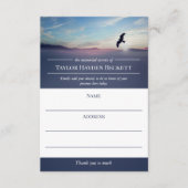 Eagle Over Mountains Levensviering Aanwezigheid Informatiekaartje (Voorkant)