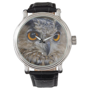 Eagle Owl Close-up Horloge